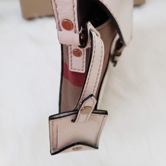 Burberry Canvas Checked Crossbody - Picture 3 of 7